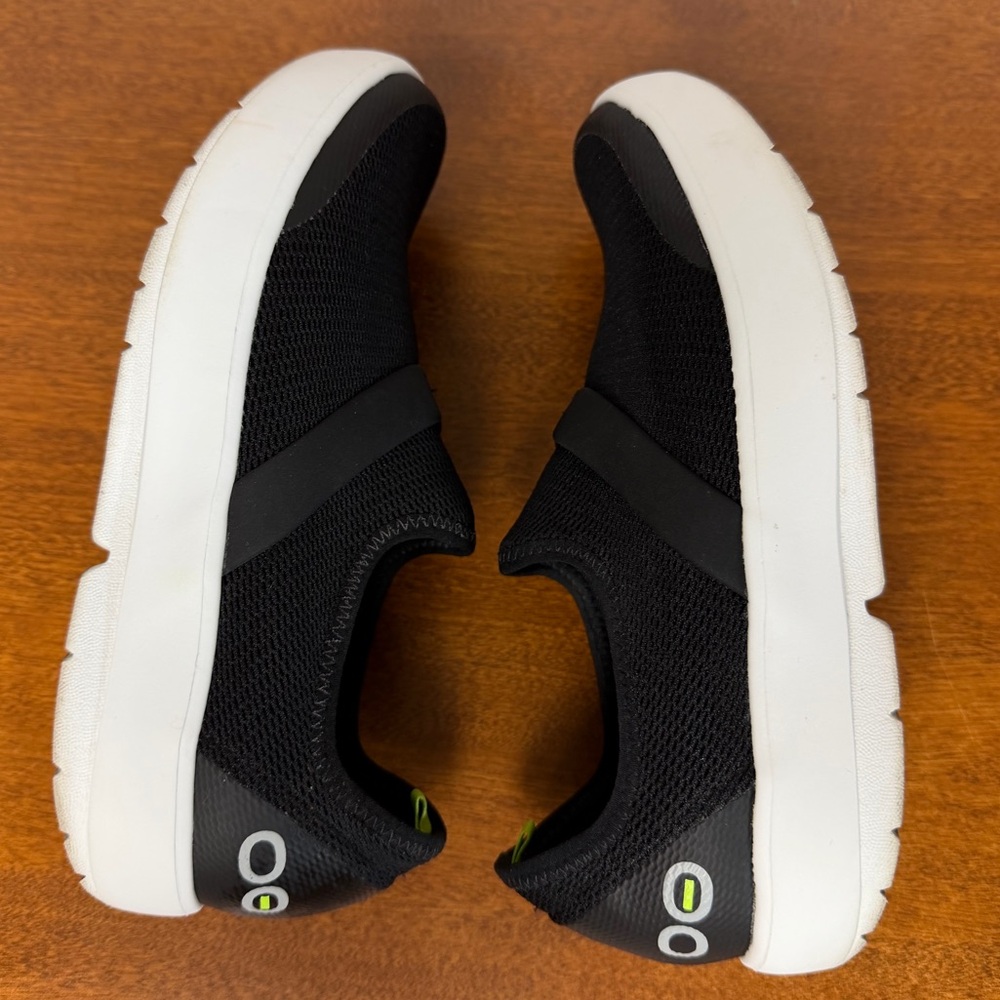 Oofos Omg Women’s Slip On Shoes Black Lime Green Size 7.5 - Picture 5 of 10